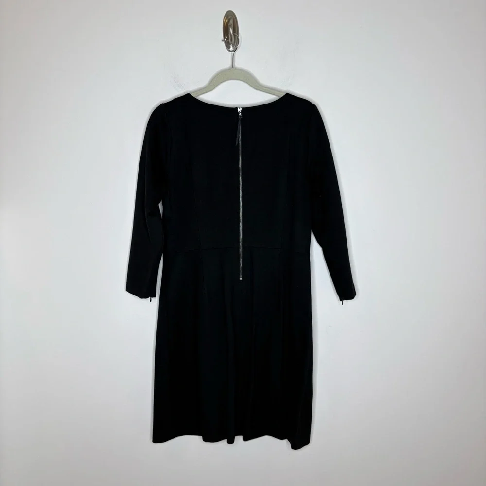 Spanx The Perfect Shift Dress Black Ponte Stretch Pockets Large - Picture 8 of 9
